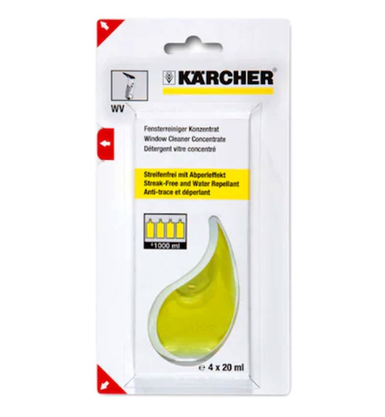 Solutie concentrata Karcher pentru curatarea geamurilor, 4 x 20 ml