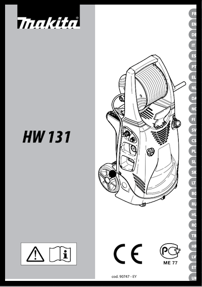 Manual de instructiuni Aparat de spalat cu presiune Makita HW131